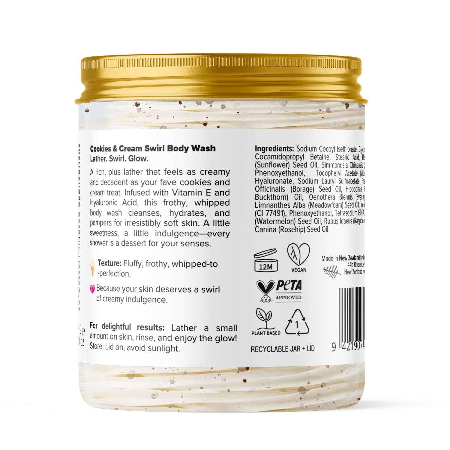 Cookies & Cream Swirl Body Wash Bonbodi