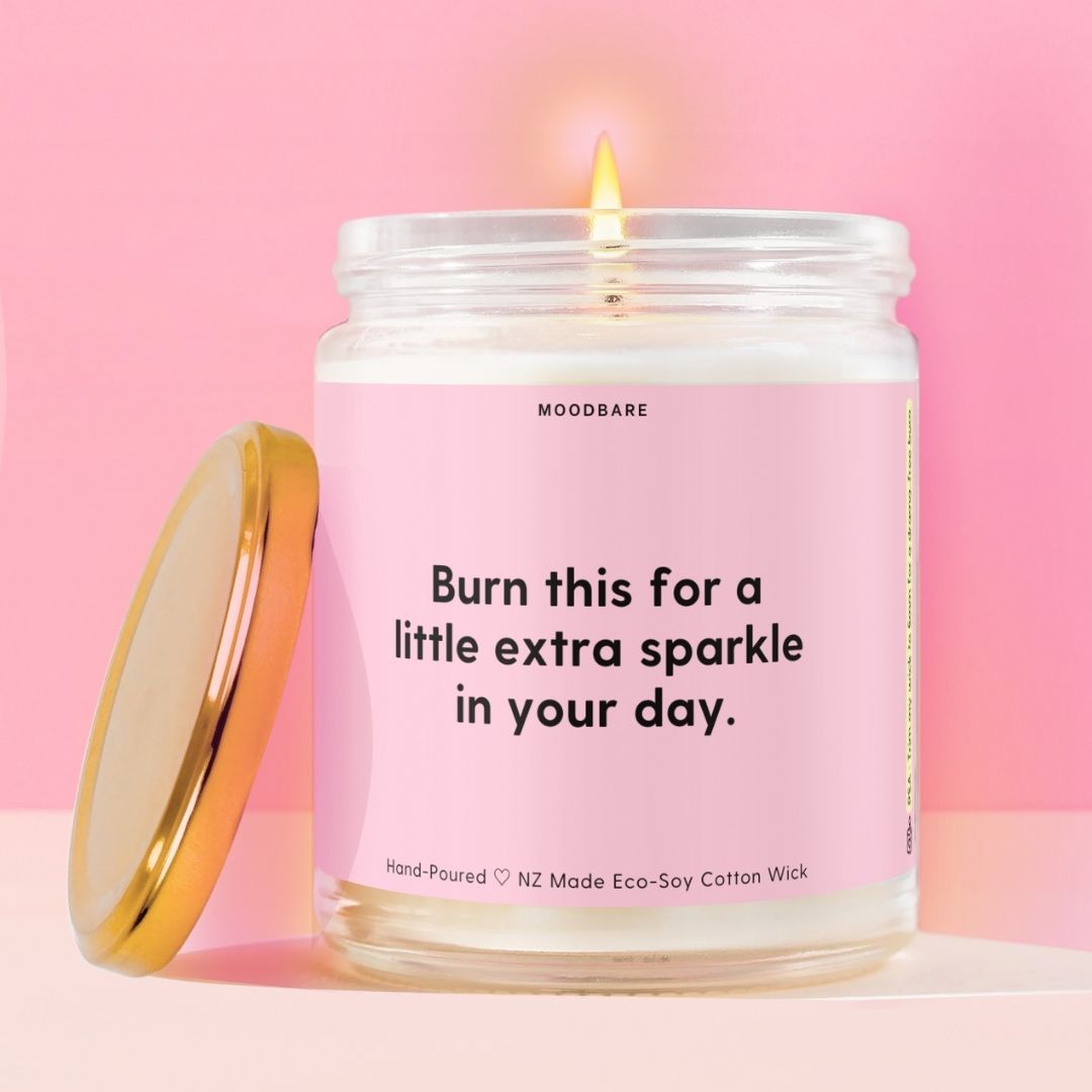 Burn this for a little extra sparkle in your day. Moodbare
