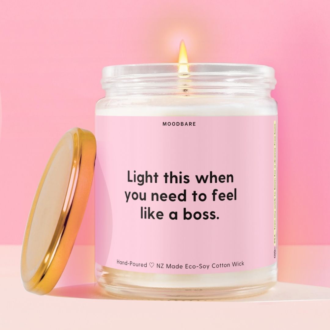 Light this when you need to feel like a boss. Moodbare